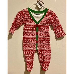 Mudpie Infant 0-3 month Christmas Bodysuit Footed